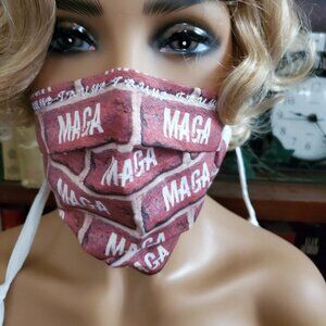 Cloth Face Mask - Silver/Copper Filters- MAGA Wall